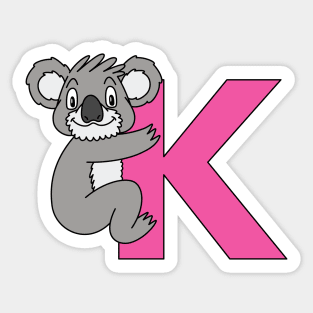 Letter K with Koala Sticker